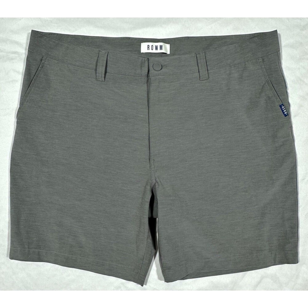 ROWM Mens Gray Hybrid Golf Shorts Stretch Performance Casual Flat Front 40